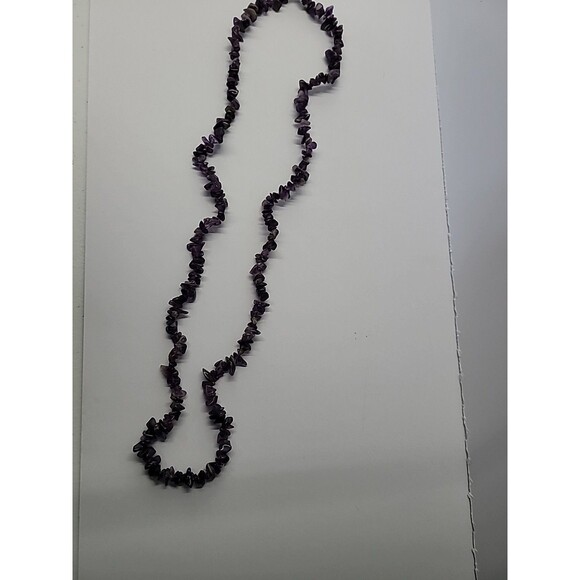 Vintage Premier Designs Purple Stone Chips Beaded Necklace Flapper Opera Jewelry - Picture 12 of 15